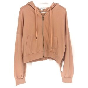 YOUNG FABULOUS & BROKE NWT PEACH CROPPED HOODIE